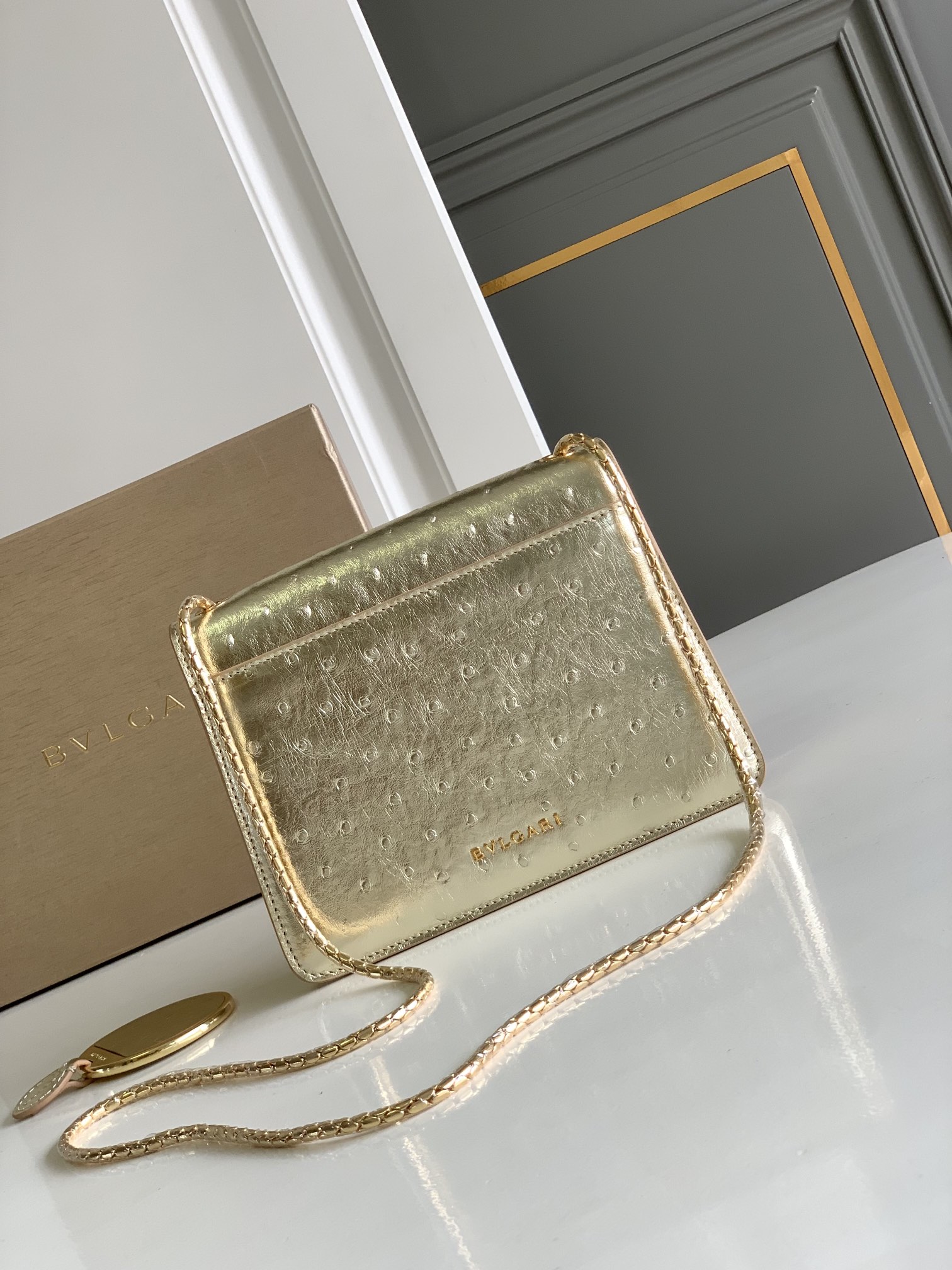 Bvlgari Serpenti Forever Small Crossbody Bag Gold